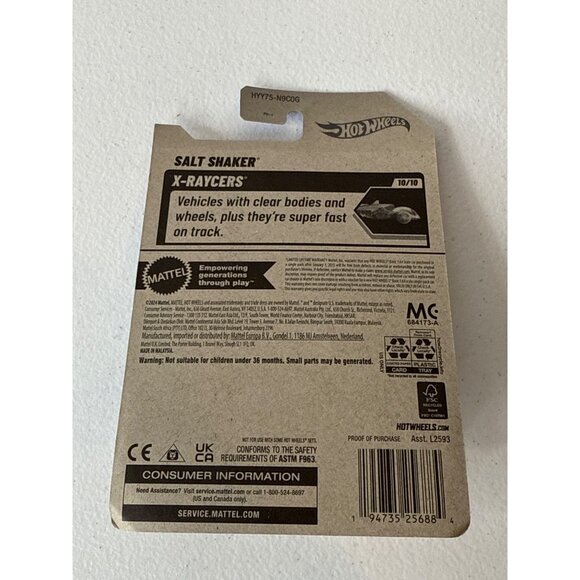 Hot Wheels Car Salt Shaker HW X Raycers Toy Lets Race Cars Kids Diecast 1 64 - Picture 7 of 7